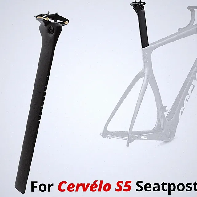 0°- Offset Full Carbon Bicycel Seatpost for S5 Seat Tube 400mm Length Seat Pole