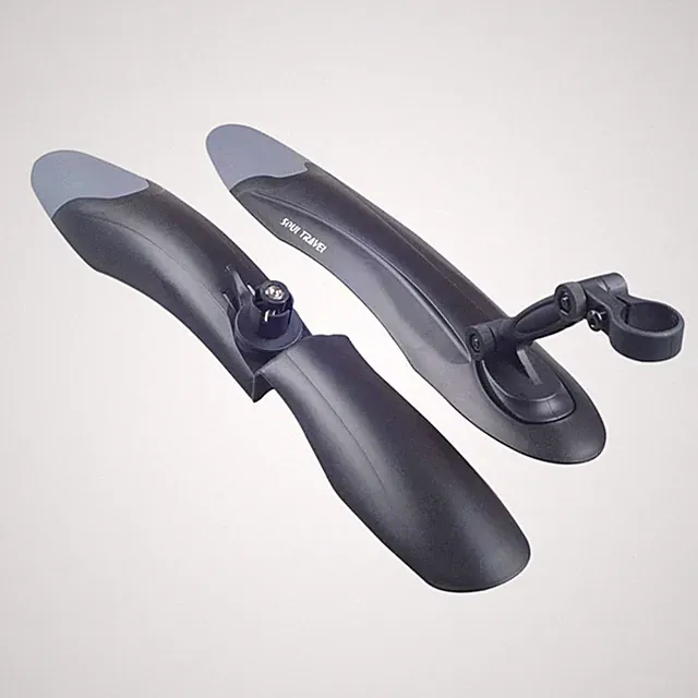 1 Set Mountain Bike Extended Mudguard Black Fender For Universal Bicycle