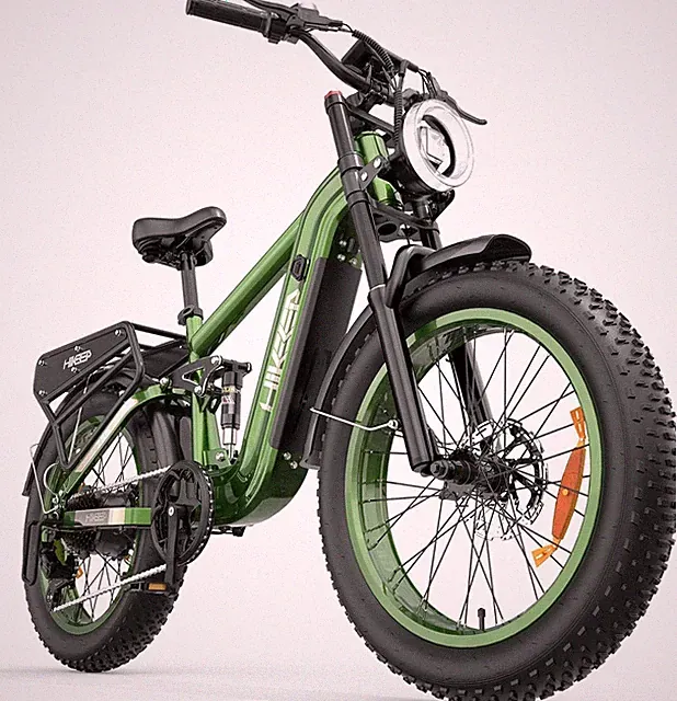 1500W Peak Electric Bike 33MPH 26" Fat Tire Commuter E-Bike 48V 25Ah for Adults