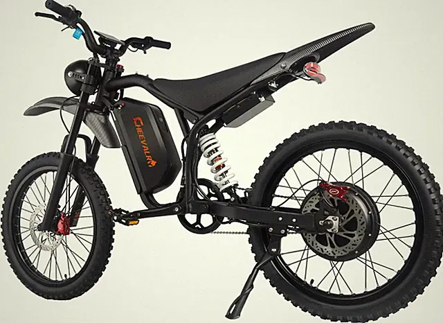 6000W CHEEVALRY GS20 60V 32AH E-Motorcycle 45 MPH E-Mountainbike NFC 50-75mile