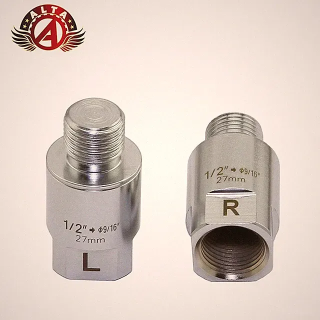 ALTA Pedal Extenders 27mm Chrome 1/2 To 9/16 Bicycle Crank Adapter BMX/Cruisers.