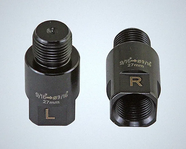 ALTALINE BICYCLE PEDALS EXTENDERS 27.5MM 9/16 CRANK TO 9/16 PEDAL BLACK.