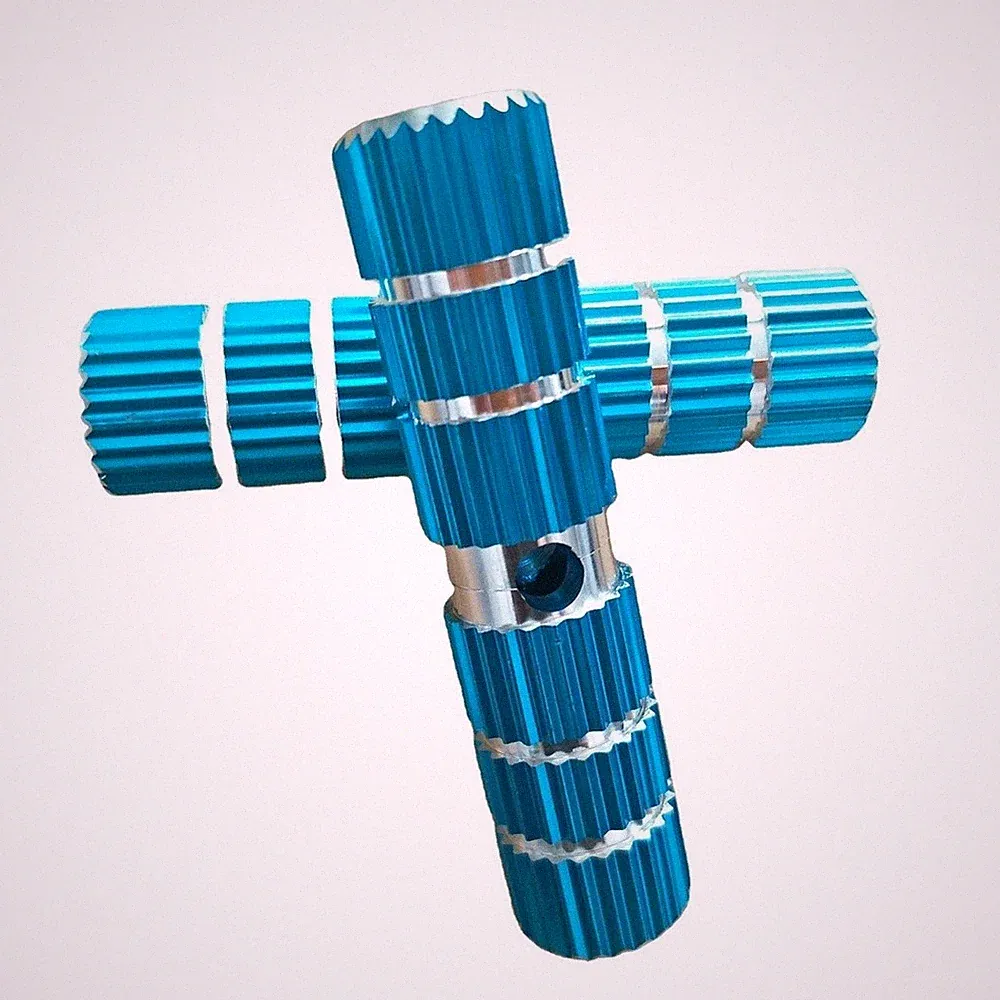 Aluminum Alloy Extended Bicycle Foot Pegs Solid Hollow Wave Groove 70MM 100MM