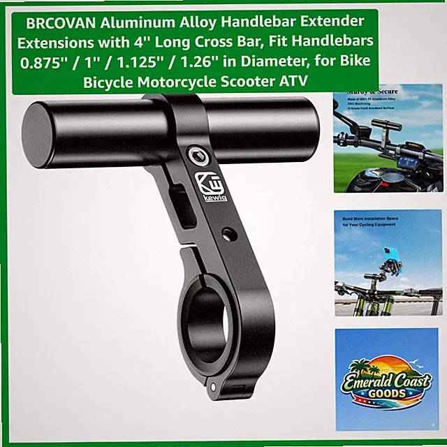 Aluminum Alloy Handlebar Extender - Fits 0.875'' to 1.26'' Handlebars