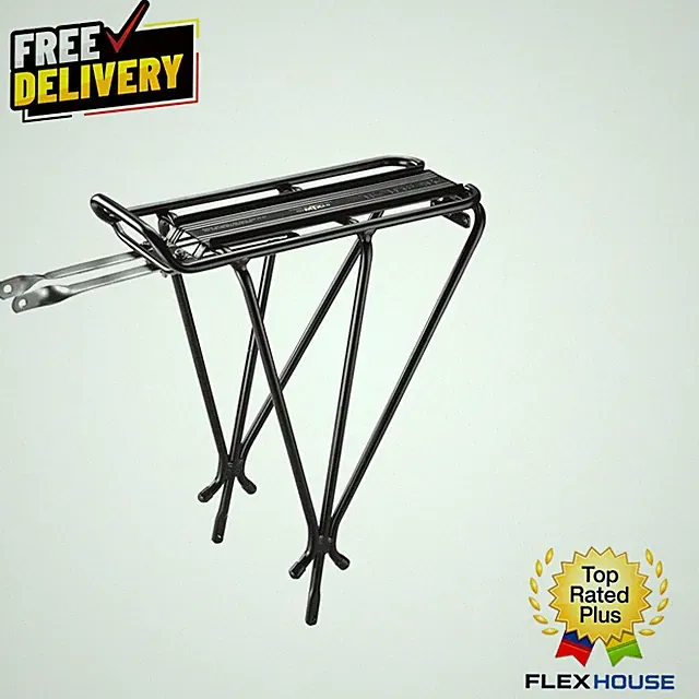 Aluminum Rear Bike Rack with 4-Point Adjustable Extenders - 26” Wheels