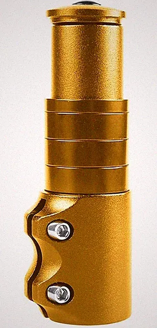 AMYIPO Bicycle Fork Stem Extender Handlebar Neck Gold