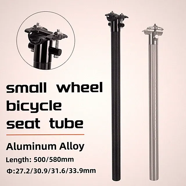 Bicycle Long Seat Tube 27.2/30.9/31.6/33.9 * 500/580mm Highway Bicycle Seat Pole
