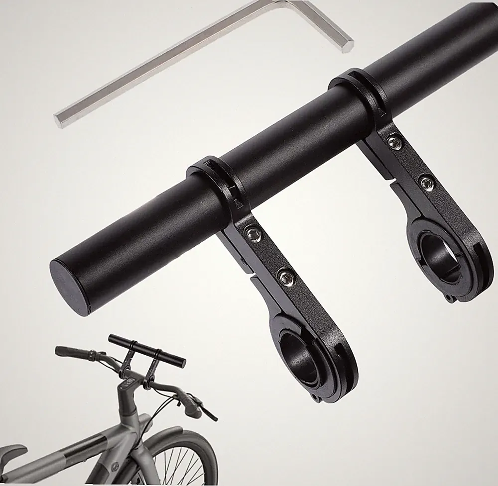 Bike Handlebar Extender, 7.9" Long Aluminum Alloy Bicycle Cross Bar Extension Mu