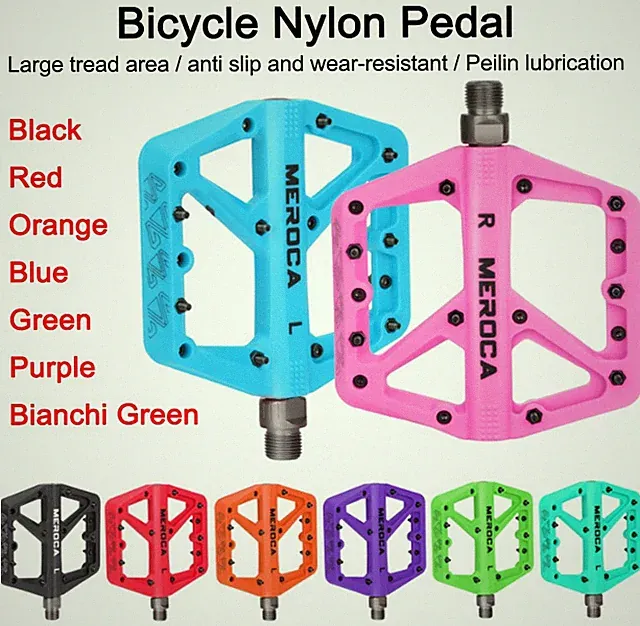 Bike Pedal MTB Road Bicycle Nylon Sealed Bearing Non-Slip Pedals