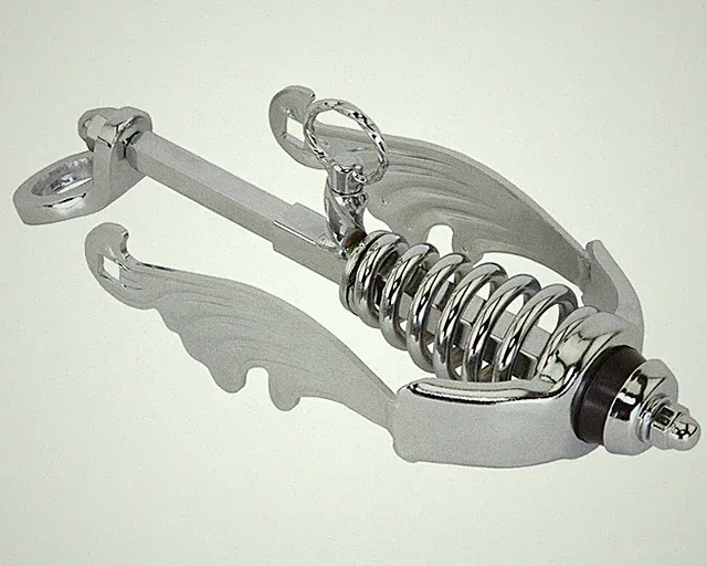 Bike Spring Fork Slammer W/Wing Extended Crown Chrome.