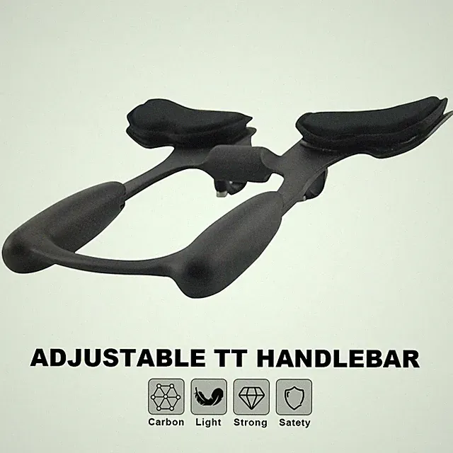 Bike Triathlon TT Handlebar Carbon Road Adjustable Arm Rest Bicycle Extension