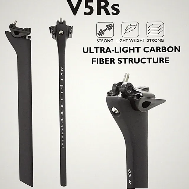 Carbon Seatpost 350mm 15mm High-Strength Road Bike Seat Pole for Racing/Training