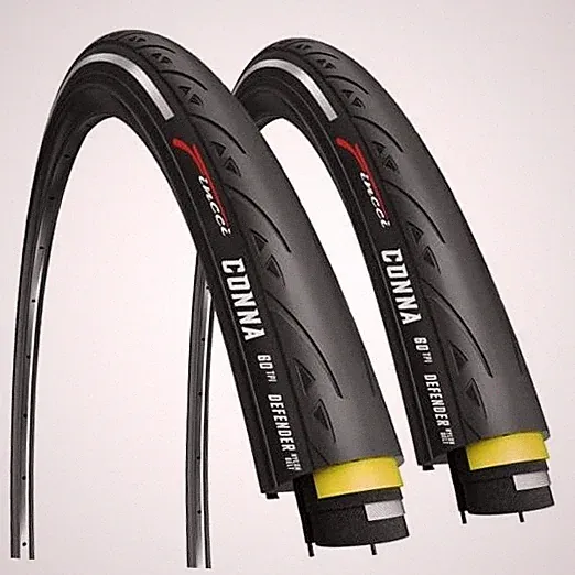 Conna Pair 700x23c Tires Road Bike 23-622 Foldable Bike Tire 60TPI Multicolor