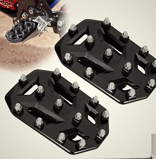 Dirt Bike Original Foot Pegs Extender Pedal 6061 Aluminum CNC Pedals - Black