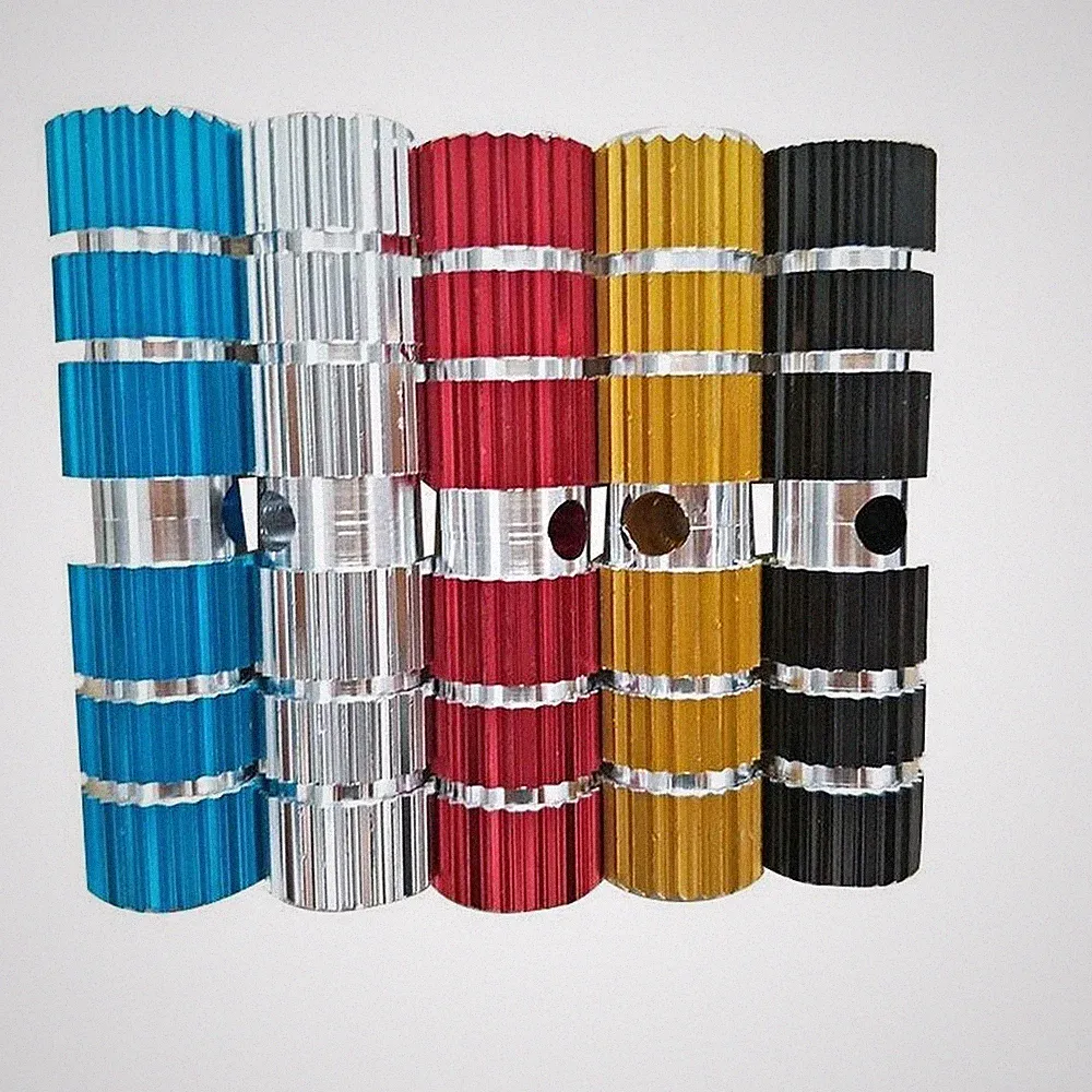 Extended Solid Hollow Aluminum Alloy Bicycle Foot Pegs Anti Slip 70MM 100MM