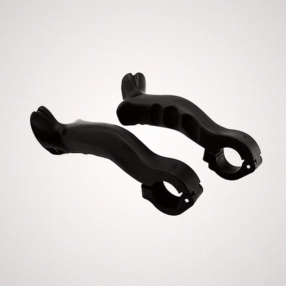 For mountain Bicycle Extended Bullhorn Handlebars Nylon 14.4cm x 3.8cm Black
