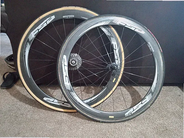 FSA RD488 50mm deep carbon tubular rim brake wheelset aero lightweight 10 speed