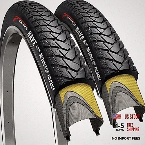 Gravel 700x35c Bike Tire - Foldable 700c Bike Tires, 37-622 with Nylon Pair