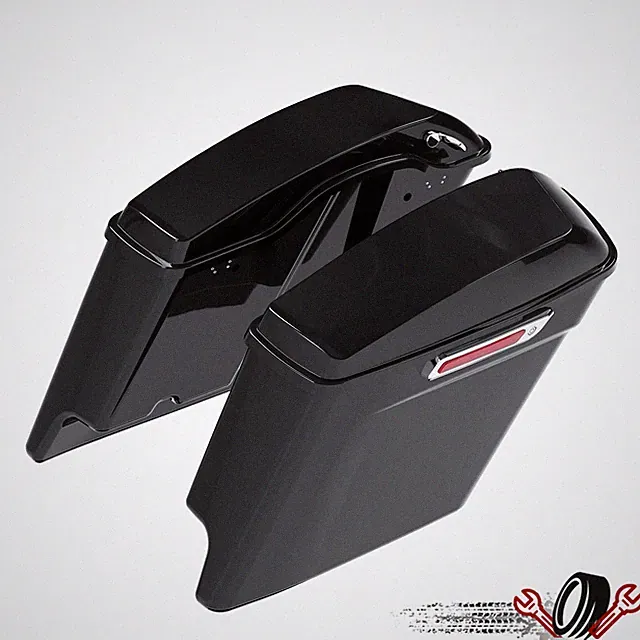 Hard 5" Stretched Extended Saddlebags Bags For Harley Davidson Touring 2014-2024