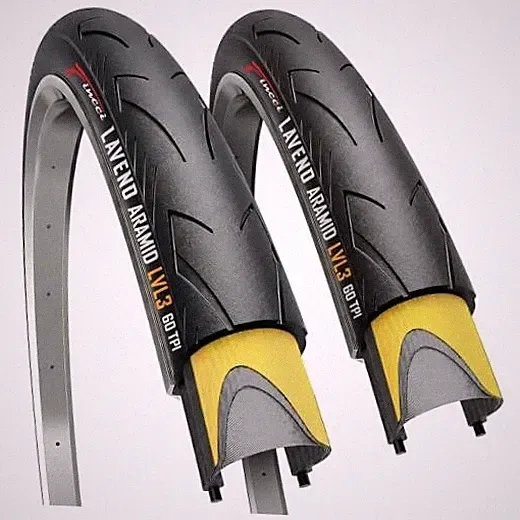 Laveno 700x32c Bike Tire - Pair Foldable Aramid 700c Durable Tires 32-622