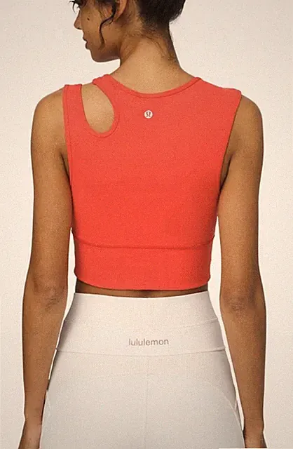 Lululemon Mastered Motion Longline Sports Bra Crop Top Sz 8 Euc