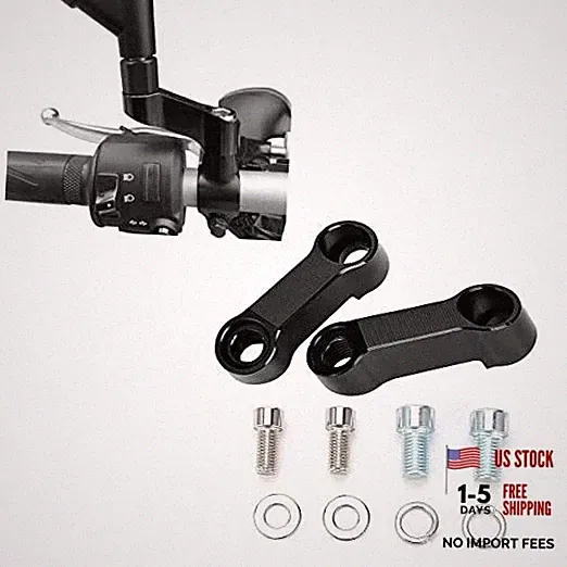Motorcycle Mirror Extenders - Aluminum Alloy Adapter for Rearview Mirrors