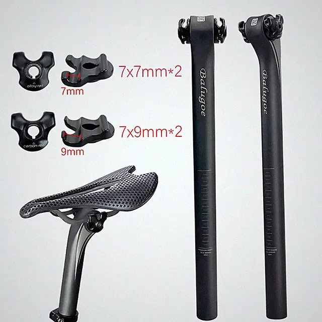 MTB Road Bicycle Seatpost Carbon Fiber Lightweight Seat Pole Matte Seat Tube
