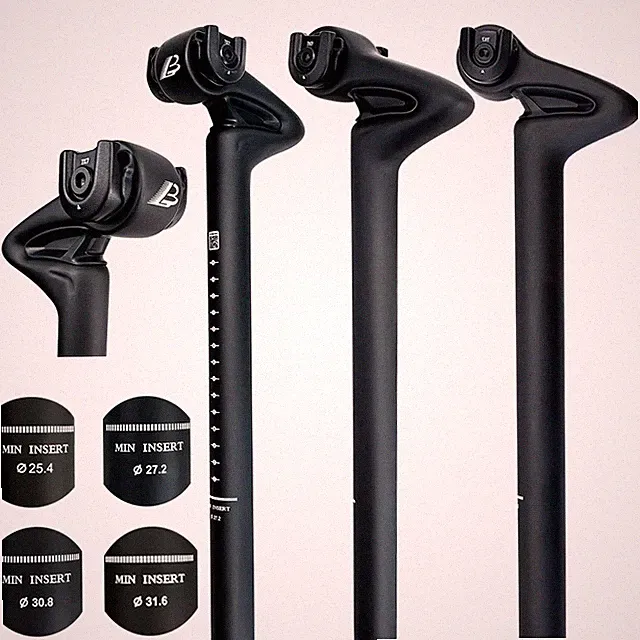 MTB Road Mountain Bike Carbon Shock Absorption Seatpost Offset 25mm Seat Tube
