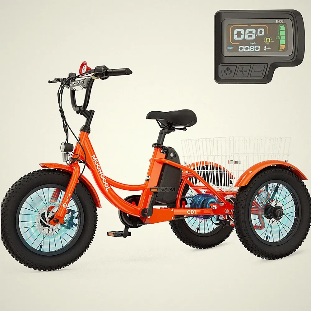 NAIZEA Electric Tricycle with 24V 10.4Ah Battery 250W Motor 3 Wheels 16 in Bikes
