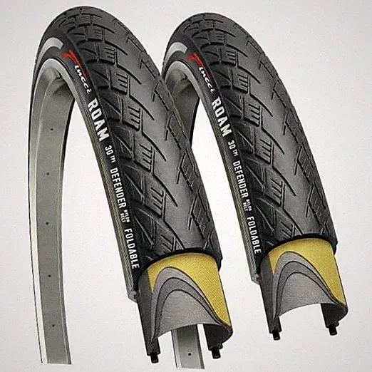 Pair 700x35c Tire Foldable 37-622 with 1mm Antipuncture Protection Multicolor