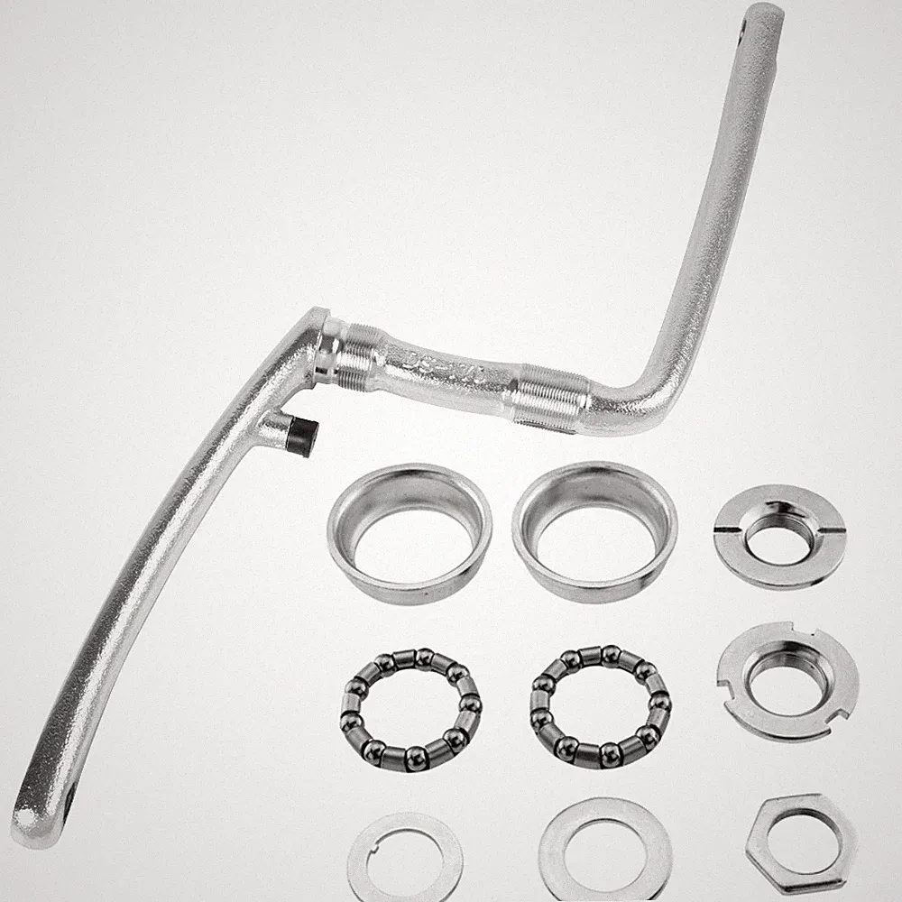 PRO+ 175MM LONG BICYCLE HEAVY-DUTY ONE PIECE FLAT STYLE CRANK CHROME W/ B.B