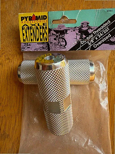 Pyramid BMX Pegs NOS Axle Extender Old School Freestyle 3/8 both 24 & 26 TPI SIL