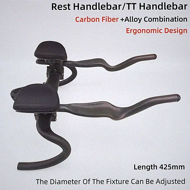 Road Bike Triathlon Time Trial 3K Full Carbon Extended TT Rest Handlebar