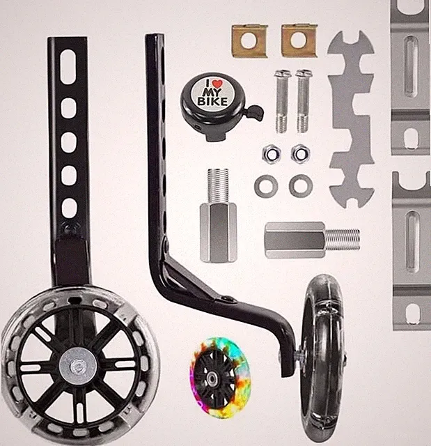Training Wheels for Bike with Axle Extender Compatible for Bike 12/14/16/18/20in