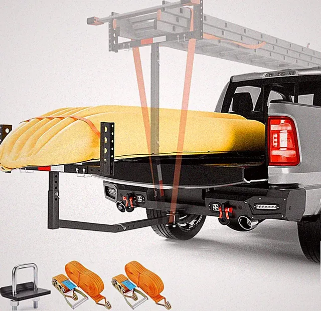 Truck Bed Extender Hitch Mount, 2 in 1 Design Foldable Kayak Hitch Extender, 800