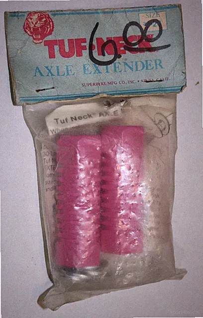 TUF NECK 3/8" Axle Extender Pegs 24t, NOS Pink 80's Old School Freestyle GT Dyno
